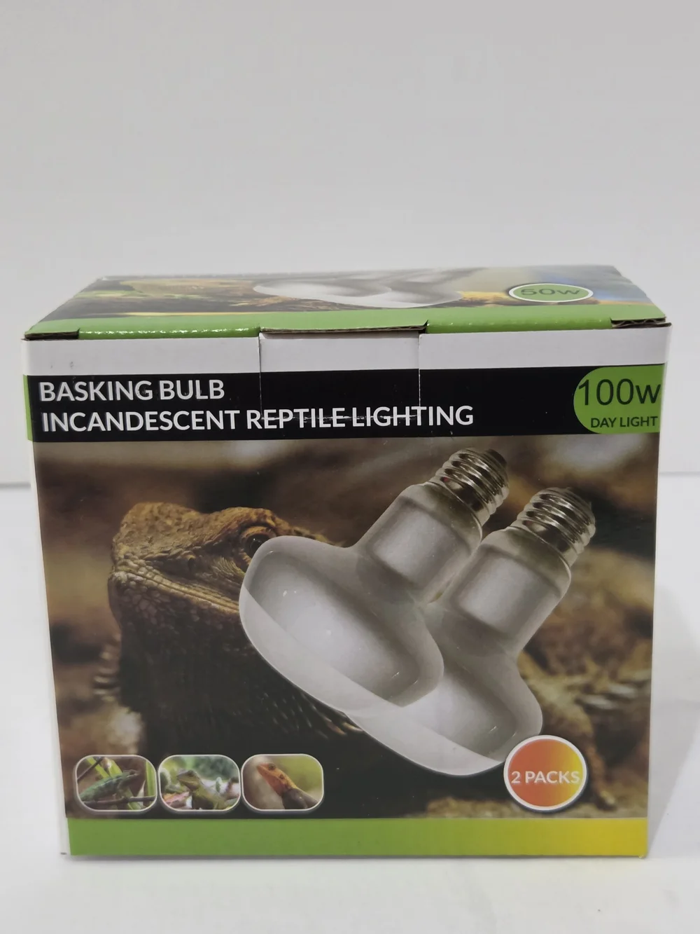 2-Pack 75W 3000H Reptile Heat Lamp Bulb With E26 Socket UVA Basking Light New